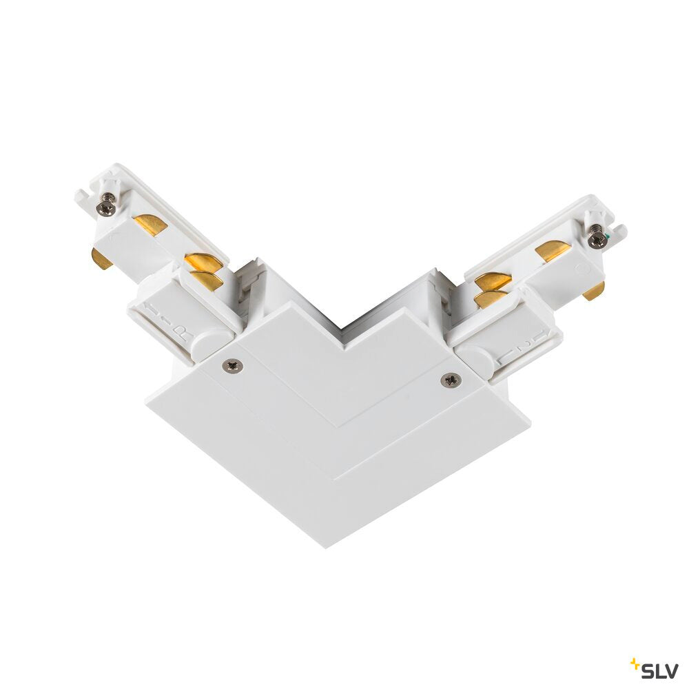 L-контактор за S-track за вграждане Заземяване отвътре Бял