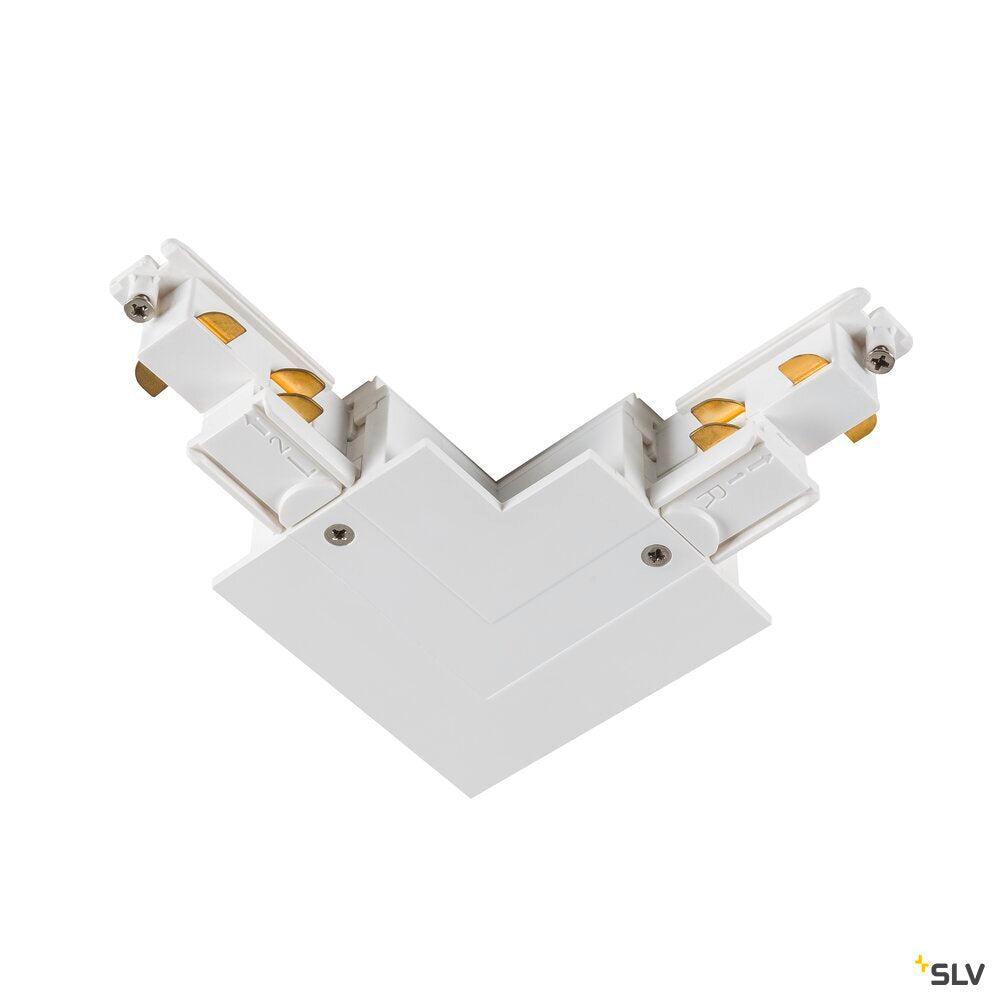L-контактор за S-track за вграждане Заземяващ проводник от външната страна Бял